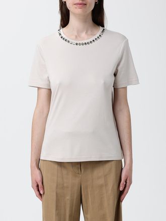 Max Mara S Max Mara T-shirts in misto cotone con cristalli