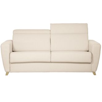 Miliboo Sof&aacute; Convertible 3 Plazas Con Reposacabezas Ajustables Beige Goya