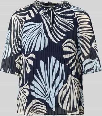 s.Oliver Black Label Regular Fit Blusenshirt in Plissee-Optik in Hellblau, Gr&ouml;&szlig;e 34