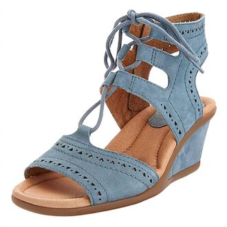 Earth Womens Daffodil Sandal In Dusty Blue