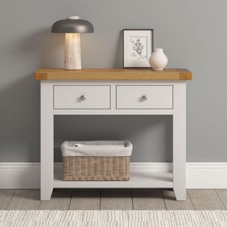 Seconique Windsor 2 Drawer Console Table (Fully Assembled) in Ivory