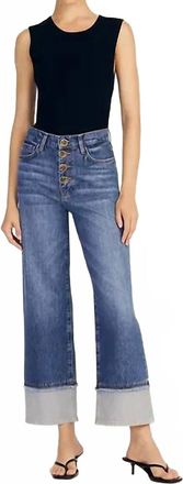 Derek Lam Simona Cuffed Straight Leg Jeans In Soho
