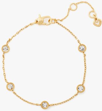 Kate Spade New York Womens Set In Stone Station Bracelet - Gold - One Size