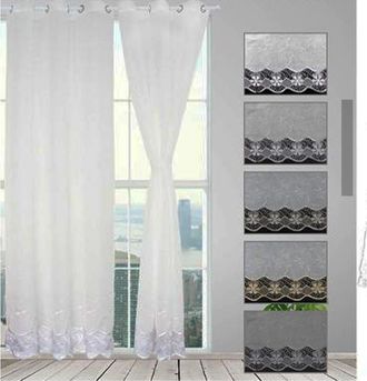 Trade Shop Trade Shop - Tenda Tiziana Pannello Singolo 6 Borchie Porta Finestra Cucina Bastone 140x280cm