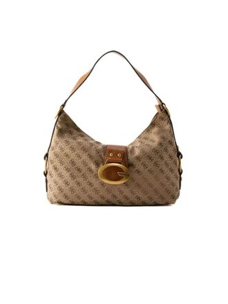 Guess Schoudertas Latte Logo/Cognac