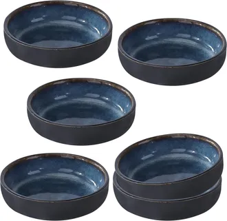 OEM Cuencos Para Salsas: 6 Cuencos Redondos De Cer&aacute;mica Para Salsa De Soja, Sushi, Mini Cuencos Para Especias, Cuencos Para Ensalada Azul Marino, Mini Cue