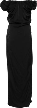 Vivienne Westwood Abito lungo Ginnie Amber con spalle scoperte - Nero
