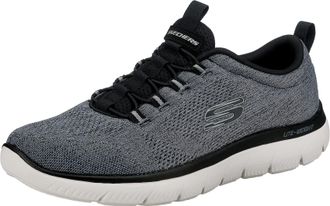 Skechers Mens Summits Louvin Trainers, Black Mesh/Pu/White Trim, 9.5 UK