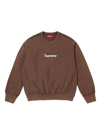 SUPREME washed box logo SS 25 - Brown sweatshirt - men - Fabric - M