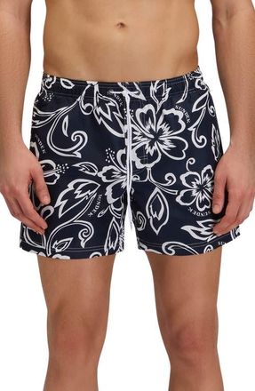 Sundek Print Swim Trunks in Vintage Dark Navy at Nordstrom, Size X-Large