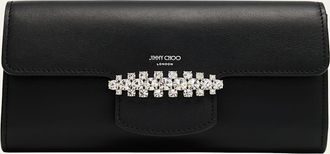 Jimmy Choo London Bing Crystal Smooth Leather Wallet