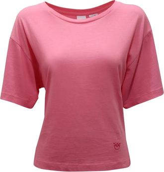 Pinko Tatami T-shirt - Dames - T-shirts - Roze - S - Tops