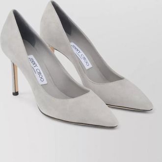 Jimmy Choo London lace pumps pointed toe stiletto heel suede