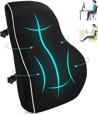 OEM Coj&iacute;n De Soporte Ergon&oacute;mico, Respaldo De Espuma Viscoel&aacute;stica Para Silla De Oficina Y Sof&aacute;, Coj&iacute;n Para Sentarse C&oacute;modamente, Almohada Lumbar Para Uso 