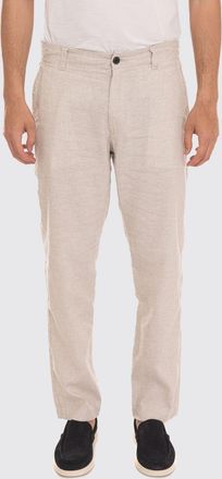 HUGO BOSS Pantaloni straight in misto lino con coulisse e vita elasticizzata