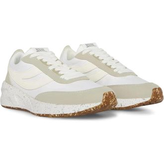 Steve Madden Sheldone Sneakers Womens White Lace Up Lifestyle Shoes HTAT391