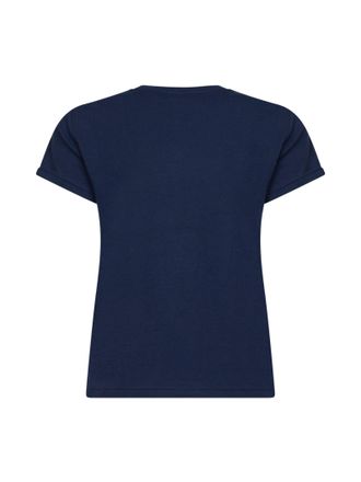 Polo Ralph Lauren Womens Crewneck T-Shirt Blue Cotton T-Shirts & Jerseys