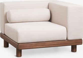 Sklum M&oacute;dulo Esquinero Para Sof&aacute; Modular De Jard&iacute;n En Acacia Edrien Sklum