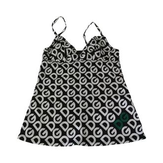 Dolce & Gabbana Sleeveless Tops, female, Black, Size: XS Logo Tank Top