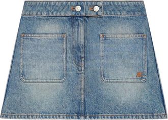 Courr&egrave;ges Signature Denim Mini Skirt
