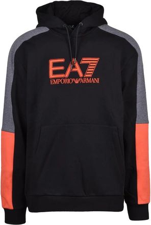 Emporio Armani Black Panel Cotton Hoodie