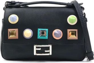 Fendi Pre-owned Cross Body Bags, female, Black, Size: ONE SIZE Pre-owned Leather shoulder-bags