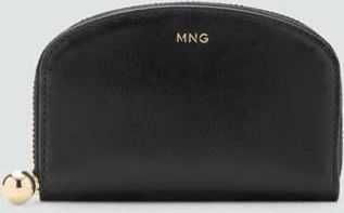 Mango Portafoglio medio mini perline nero - Donna - Taglia unica - MANGO