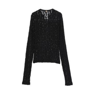 Liu Jo Tops, Dames, Zwart, XS, Lange Mouwen Top van Kant