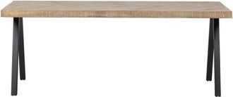 Woood Mesa 180x90 de mango beige con patas cuadradas