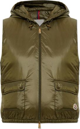 Moncler Gilet in piuma Lansette - - Jackets - Donna - Verde - XS