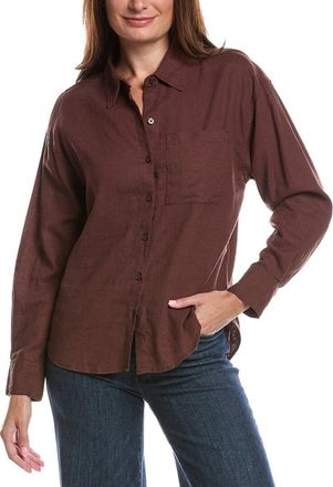Z Supply Z Supply Alfie Button Up Linen-Blend Shirt