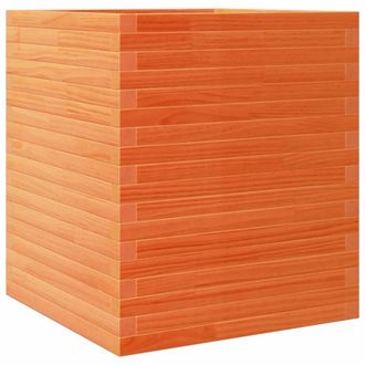 Berkfield Home Garden Planter Wax Brown 60x60x68.5 cm Solid Wood Pine