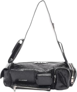 Balenciaga Pre-owned Vintage Cross Body Bag - Dames - Vintage Schoudertas - Zwart - ONE Size - Vintage