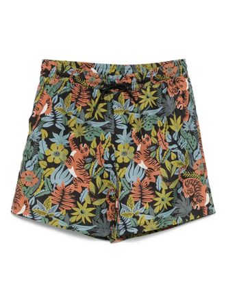 A.P.C. jungle-print swim shorts - men - Polyester/Polyester - S - Green
