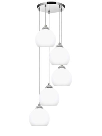 OEM L&aacute;mpara De Techo Colgante Cromada Con Pantalla Blanca Olex 13-680