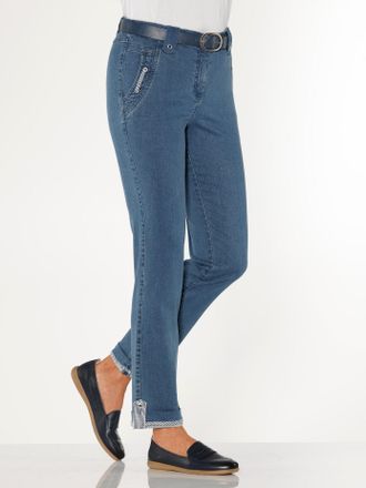 Casual Looks Bequeme Jeans CASUAL LOOKS, Damen, Gr. 36, Normalgr&ouml;ssen, blau, bleached, 98% Baumwolle, 2% Elasthan, unifarben, lang, Jeans Bequeme Jeans