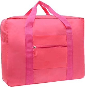 Generic Foldable Travel Duffel Bag Lightweight,Compatible For Women and Men Tote Carry On Luggage Weekender Overnight(Deep Pink)