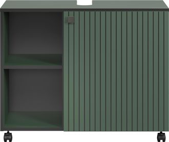 WELLTIME Waschbeckenunterschrank »Amrum« 1 Stk. tlg. Waschtisch auf Rollen - (B/T/H) wahlweise 60-80/42/64 cm