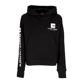 The North Face Lichtgewicht Crop Hoodie met Capuchon - Dames - Sportshirts - Zwart - XS - Katoen - Fitness