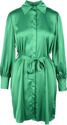 Think Kleedjes, Dames, Groen, L, Polyester, abito donna
