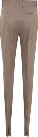 The Attico Womens Gabardine Long Pant - Sage Green Wool - Size EU 38 (Womens)