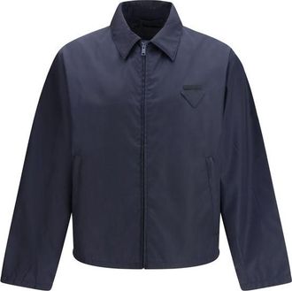 Prada Blue Nylon Shell Mens Jacket
