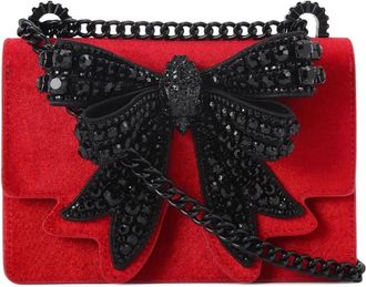Kurt Geiger Borsa a spalla Bow Shoreditch piccola - Rosso