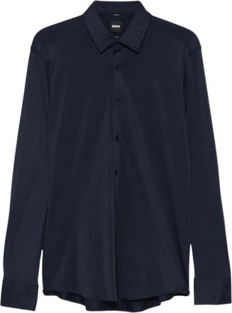 HUGO BOSS Hank Shirt - Heren - Casual Overhemden - Blauw - 3XS - Overhemden