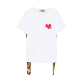Alessandro Enriquez T-Shirts, female, White, Size: M Round Neck T-Shirt