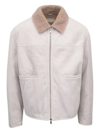 Brunello Cucinelli Giacca a righe - Grigio