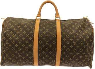 Louis Vuitton Monogram Marron Coated Canvas Boston Bag (Pre-Owned)