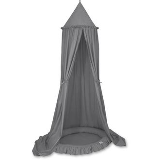OEM Conjunto: Dosel Colgante De Algod&oacute;n Para Habitaci&oacute;n Infantil Y Nido Con Volante - Antracita