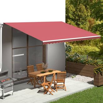 Berkfield Home Replacement Fabric for Awning Burgundy Red 5x3.5 m