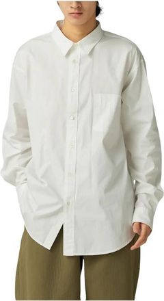 Snow Peak Cotton Shirt - Heren - Outdoor shirts - Wit - S - Katoen - Fitness